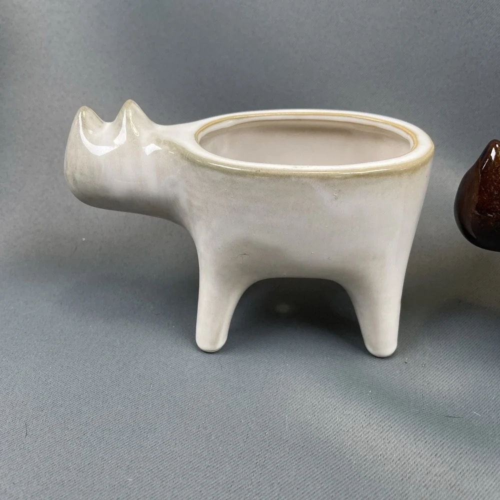Pair of Cat Planter Animal Succulent Plant Pots 5.5